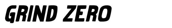 Grind Zero font preview
